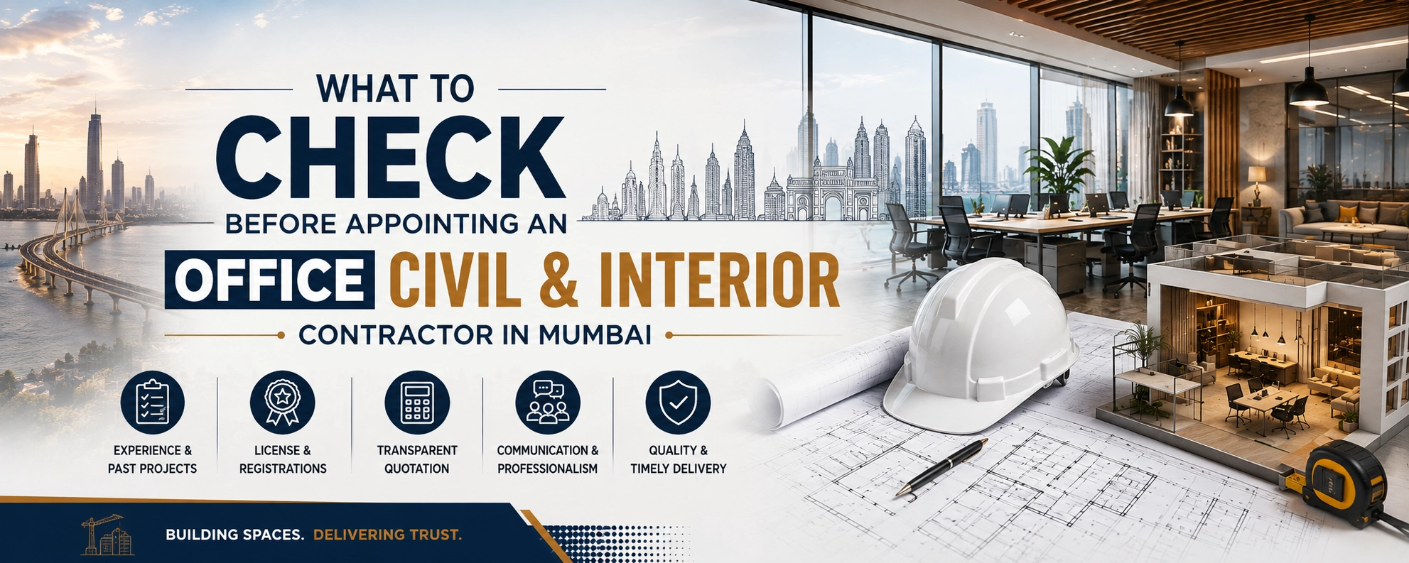 contractor appointment checklist for Mumbai office project