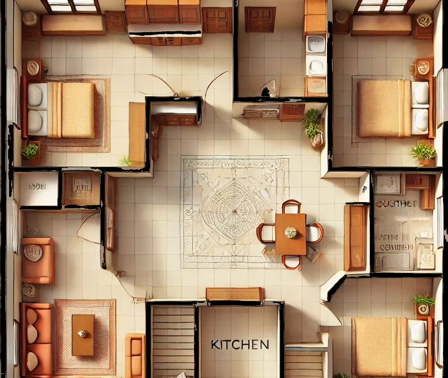 Open space and staircase planning as per vastu