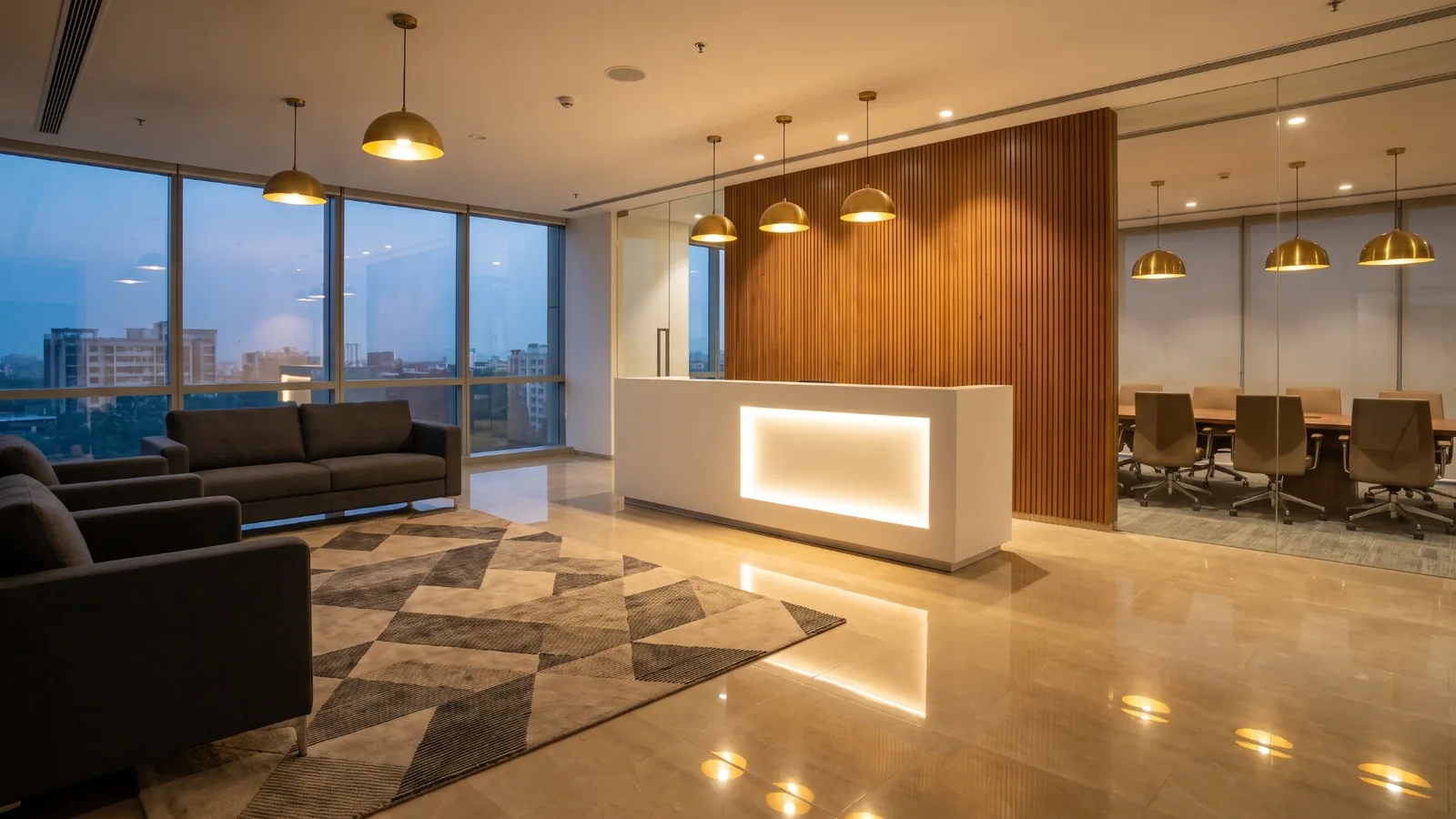Finished corporate office interior design and build project, Mumbai